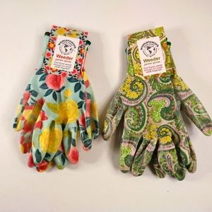 Garden Gloves Bundle 2 Pair Ladies General Purpose Floral Design Print